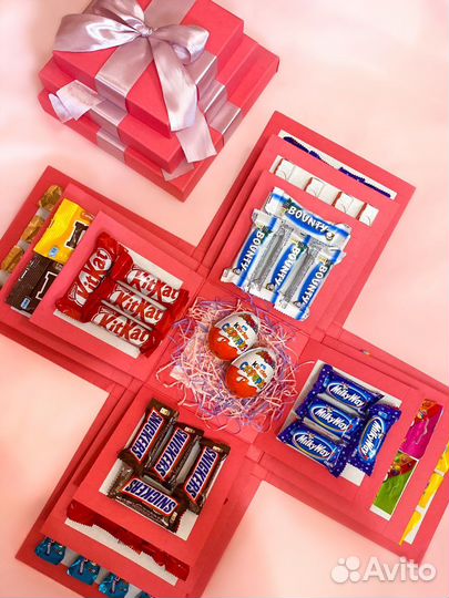 Сладкий подарок из конфет Коробка Сюрприз