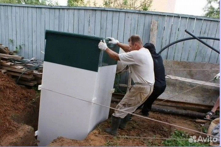 Септик без откачки от производителя + монтаж