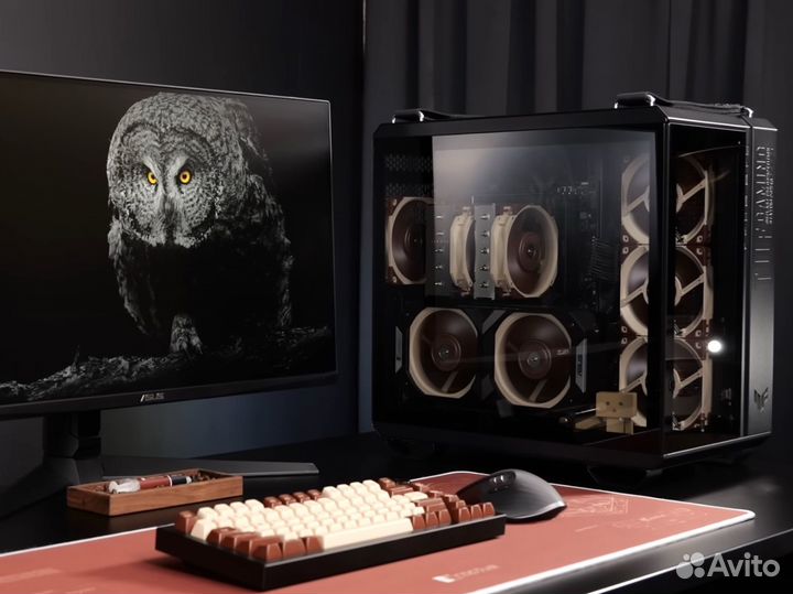 Стильный и тихий пк Noctua+Asus RTX 3070/4080
