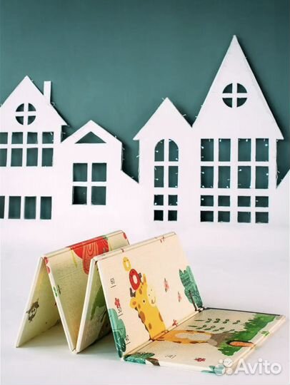 Складной двухсторонний детский коврик