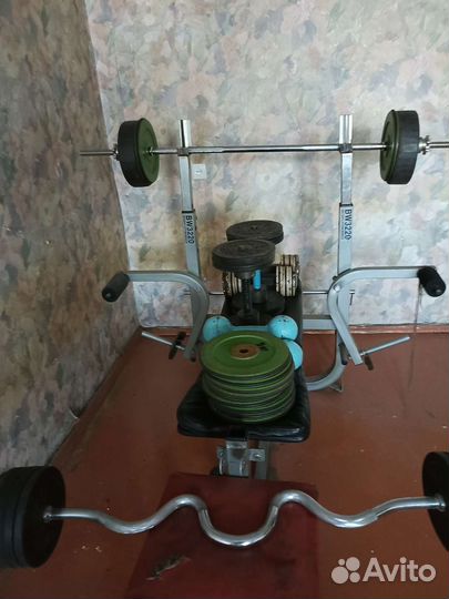 Спортивные блины, 2 Грифа, 3 пары гантель