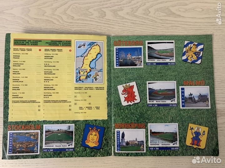 Альбом заполненный Panini Euro 92