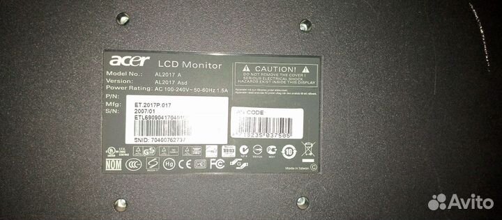 Монитор Acer AL2017