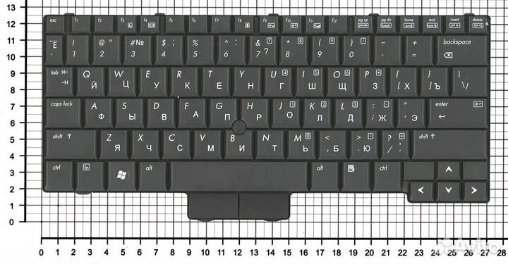 Клавиатура для HP EliteBook 2530P черная
