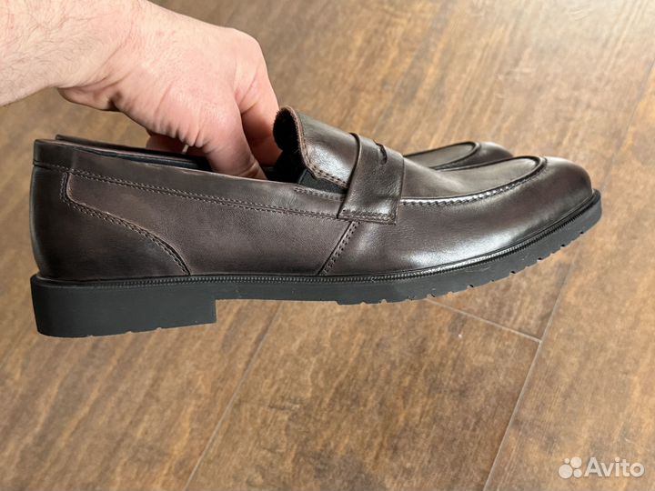 Лоферы мужские кожаные натуральные коричневые