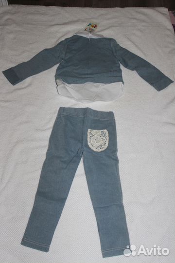 Комплект Костюм джинсовый Новый р. 98 - 104