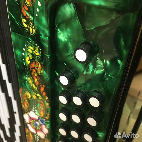 Гармонь Шуйская S51XL зеленая, новая