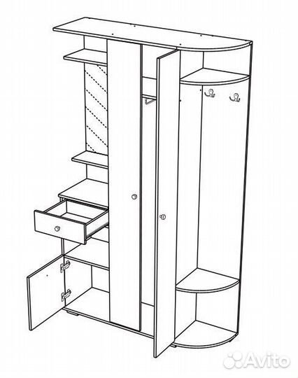 Прихожая Ясень шимо тёмный