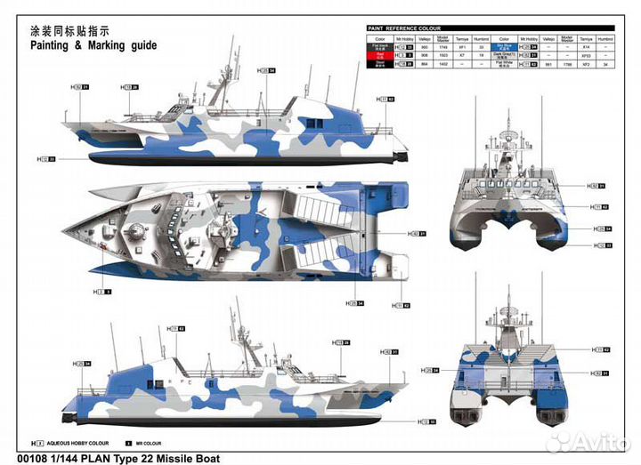 Plan Navy Type 22 Missile Boat 1:144 (Trumpeter)