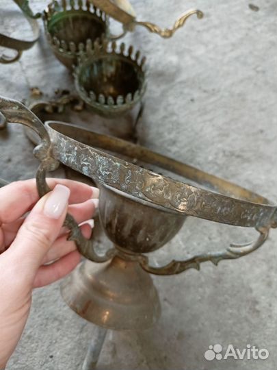 Люстра латунь старинная в разборе
