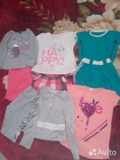 Вещи пакетом на девочку 122-128