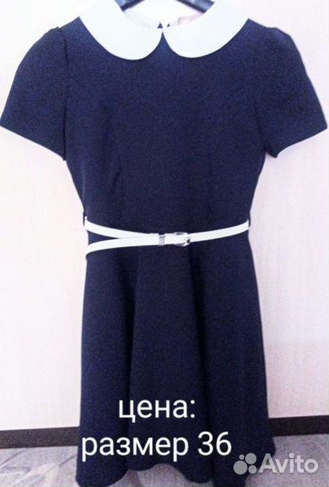 Школьное платье синее