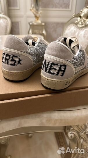 Кеды женские golden goose серебристые 38 маломерят