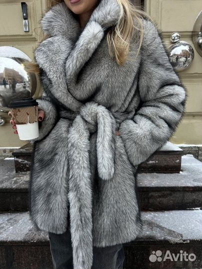 Экошуба под песца зимняя 46. 48