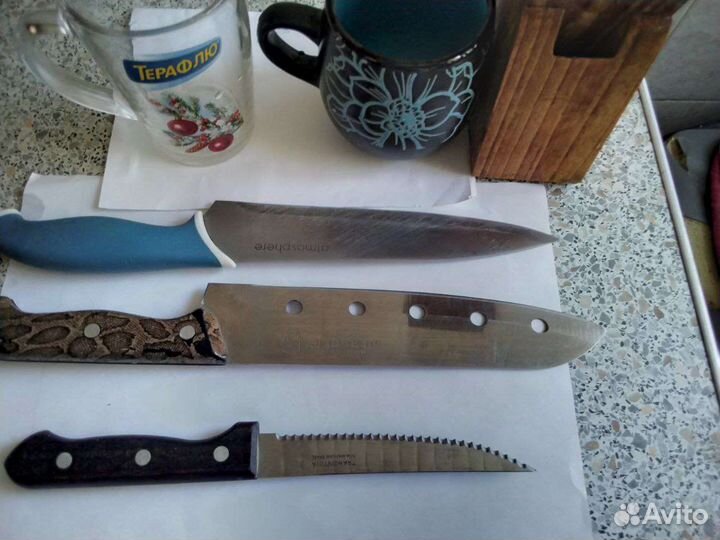 Ножи и 2 новые кружки