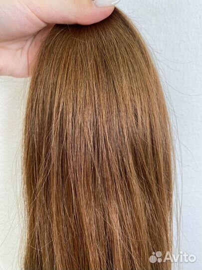 Натуральный срез русых волос, 39 см (А 586)