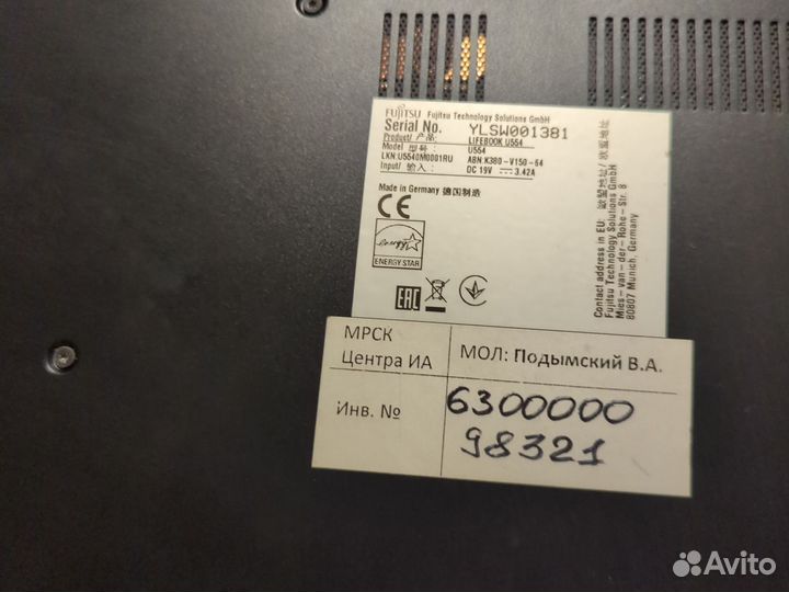 Ноутбук Fujitsu U 554