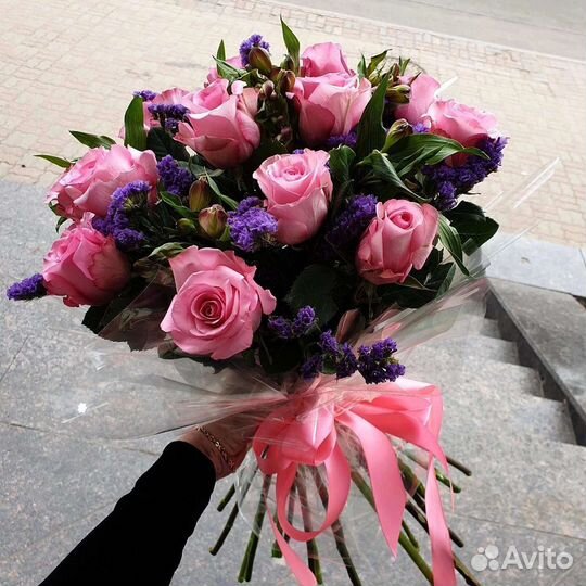 Цветы розы букет