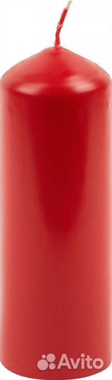Свеча-столбик 70x210 мм, цвет красный
