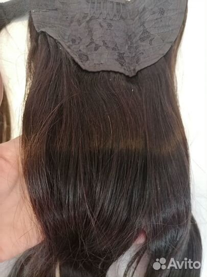 Хвост из натуральных волос