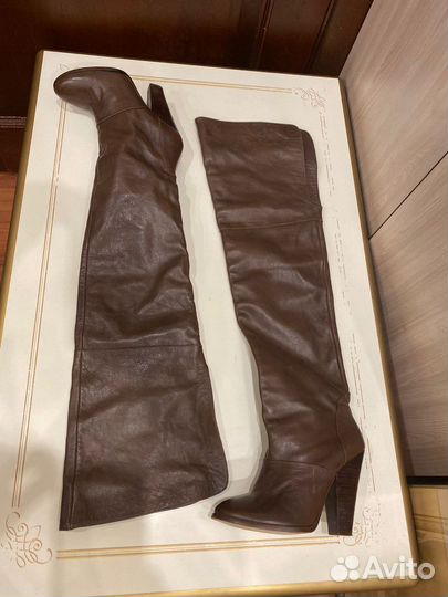 Шикарные сапоги ботфорты zara