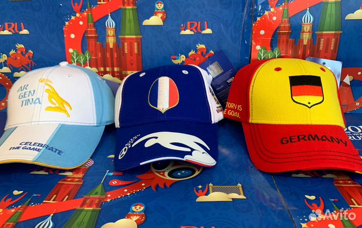Набор 3 кепок Fifa: Франция, Аргентина, Германия