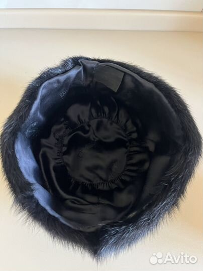 Шапка норковая женская черная