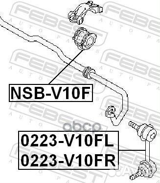 Тяга стабилизатора передняя правая 0223V10FR Fe