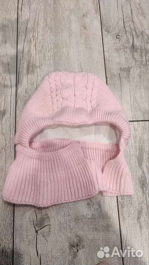 Шапка шлем для девочки зима