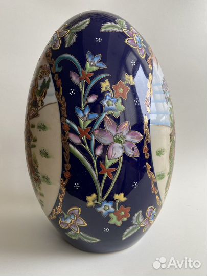 Яйцо огромное мориаж Китай 50-х, гусиное клуазоне