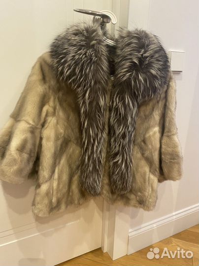 Шуба полушубок норковый р S