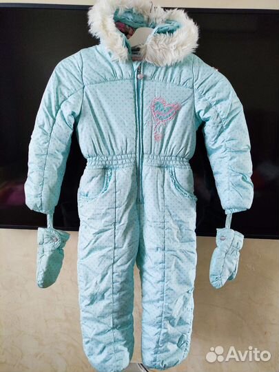 Зимний комбинезон,куртка для девочки 98 пуховик