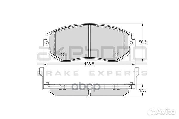 Колодки тормозные дисковые передние subaru fore