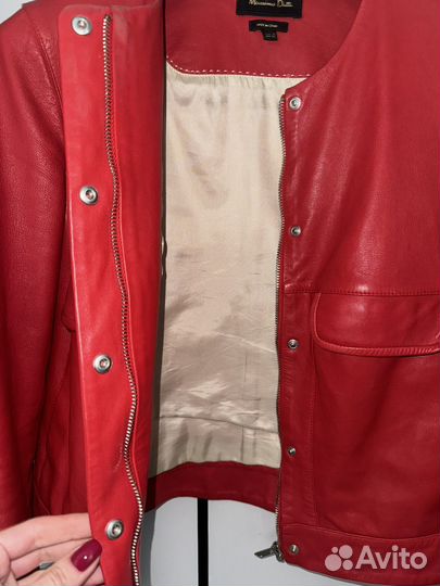 Кожаная куртка женская massimo dutti