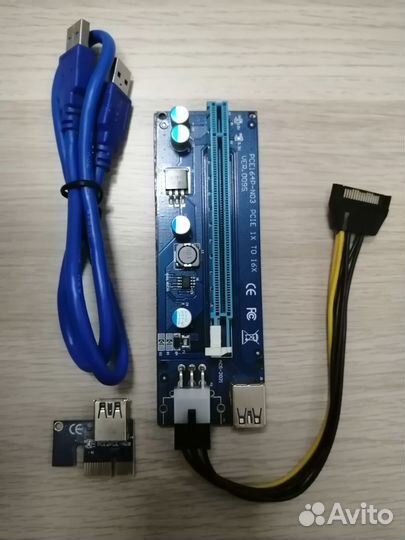 Райзер для видеокарт 009s PCI-E 1X to 16X