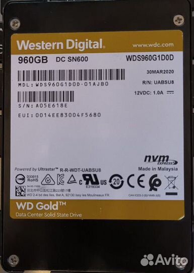 Western Digital DC SN600 (960GB) U.2