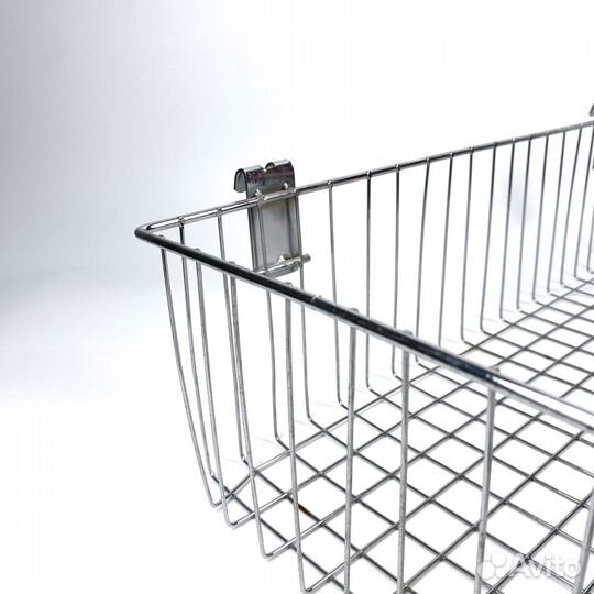 Корзина на сетку большая 610*300*150мм, хром