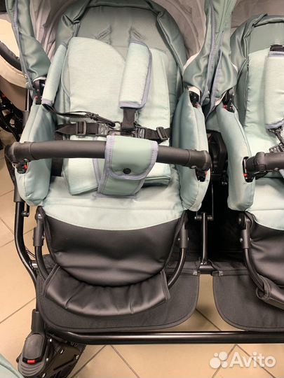 Коляска для двойни indigo как новая