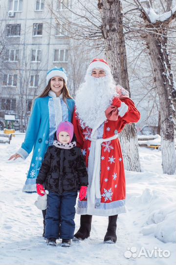 Костюмы Деда Мороза и Снегурочки в аренду