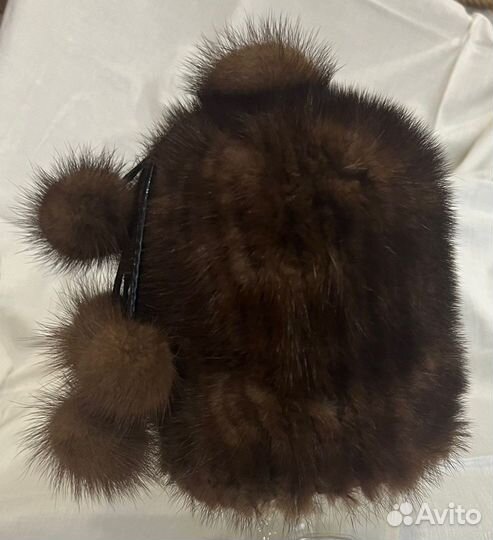 Меховая шапка из норки
