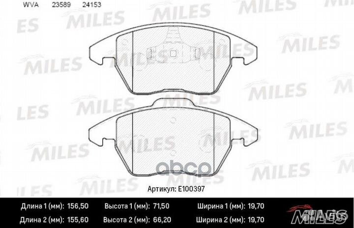 Колодки тормозные передние (Смесь Semi-Metallic
