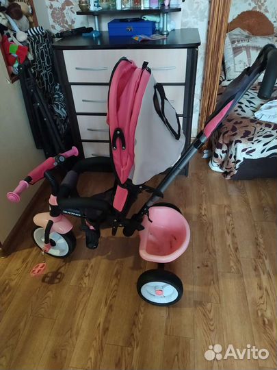 Детский велосипед с родительской ручкой