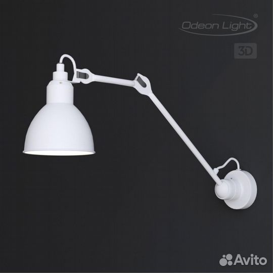 Настенный светильник на кронштейне odeon light arta 4126/1WD