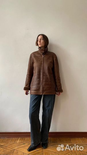 Натуральная дубленка 100 овчина винтаж