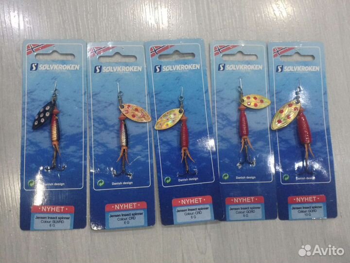 Блесна вертушки оригинал норвегия набор 5 шт