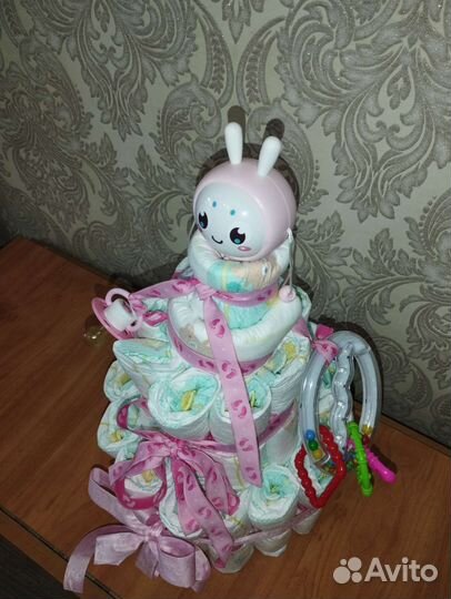 Торт из памперсов подгузников