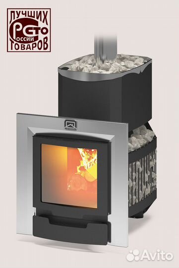 Печь для бани Теплодар Русь-сетка 12 Л Панорама