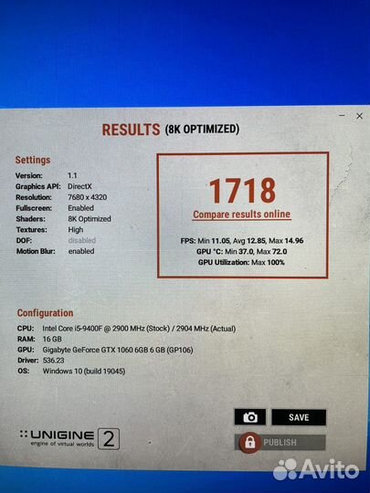 Игривый i5-9400F/16ram/SSD/GTX1060 6Gb