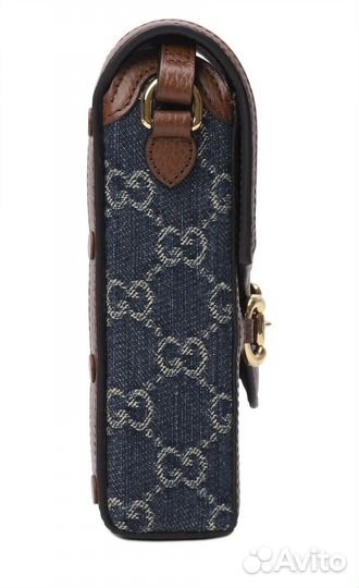 Сумка Gucci Horsebit 1955 Denim Monogram