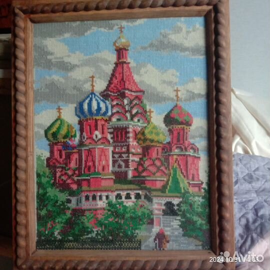 Картина ручная вышивка